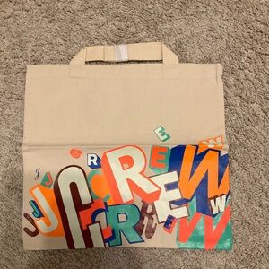 J.CREW FABRIC LOGO TOTE BAG.